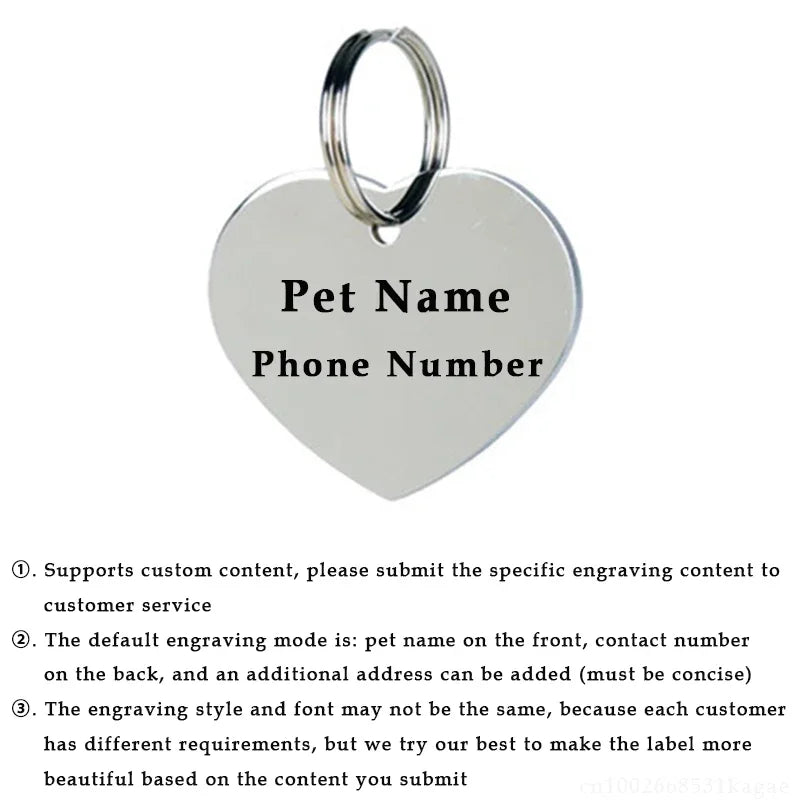 Plaque d'identification personnalisée pour chien et chat