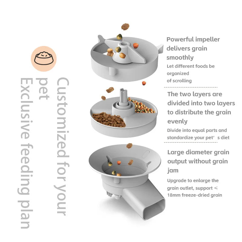 Distributeur automatique de croquettes 5L avec caméra