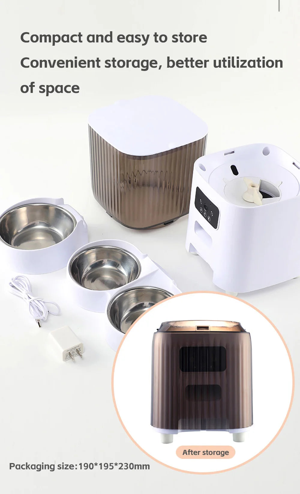 Distributeur automatique de croquettes 5L avec caméra