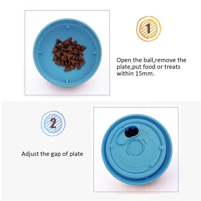 Jouet interactif pour chiens et chats : balles anti-fuite de nourriture