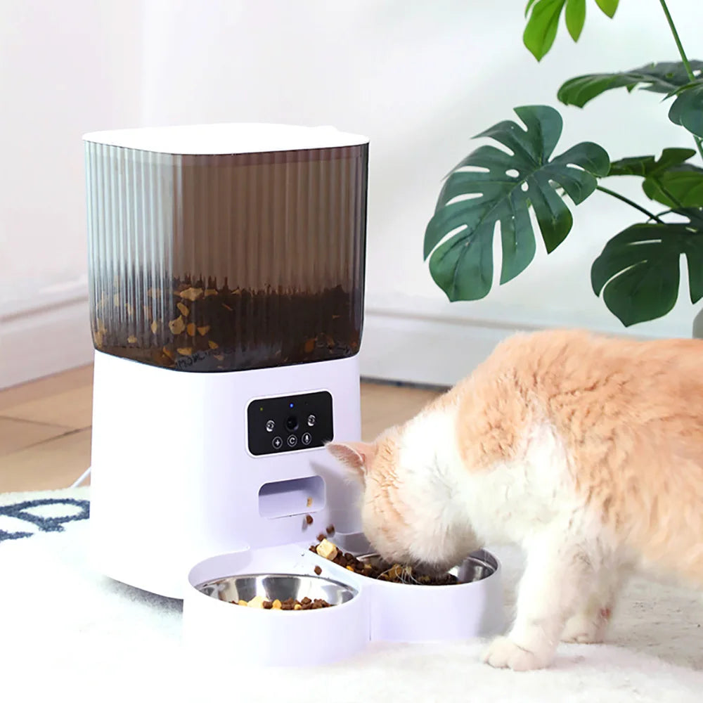 Distributeur automatique de croquettes 5L avec caméra