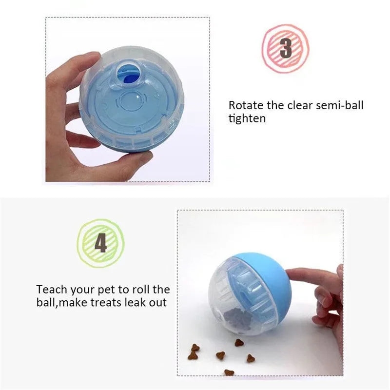 Jouet interactif pour chiens et chats : balles anti-fuite de nourriture