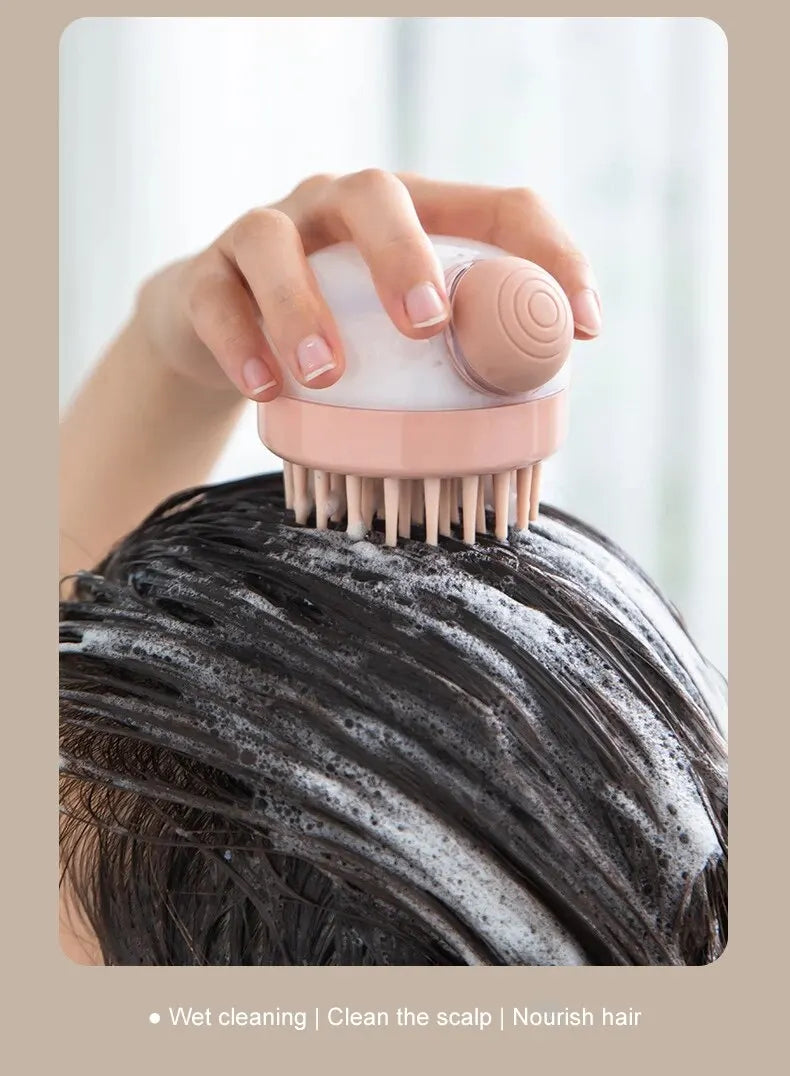 Brosse de bain pour animaux de compagnie (1 pièce) en silicone souple avec distributeur de shampoing et massage doux