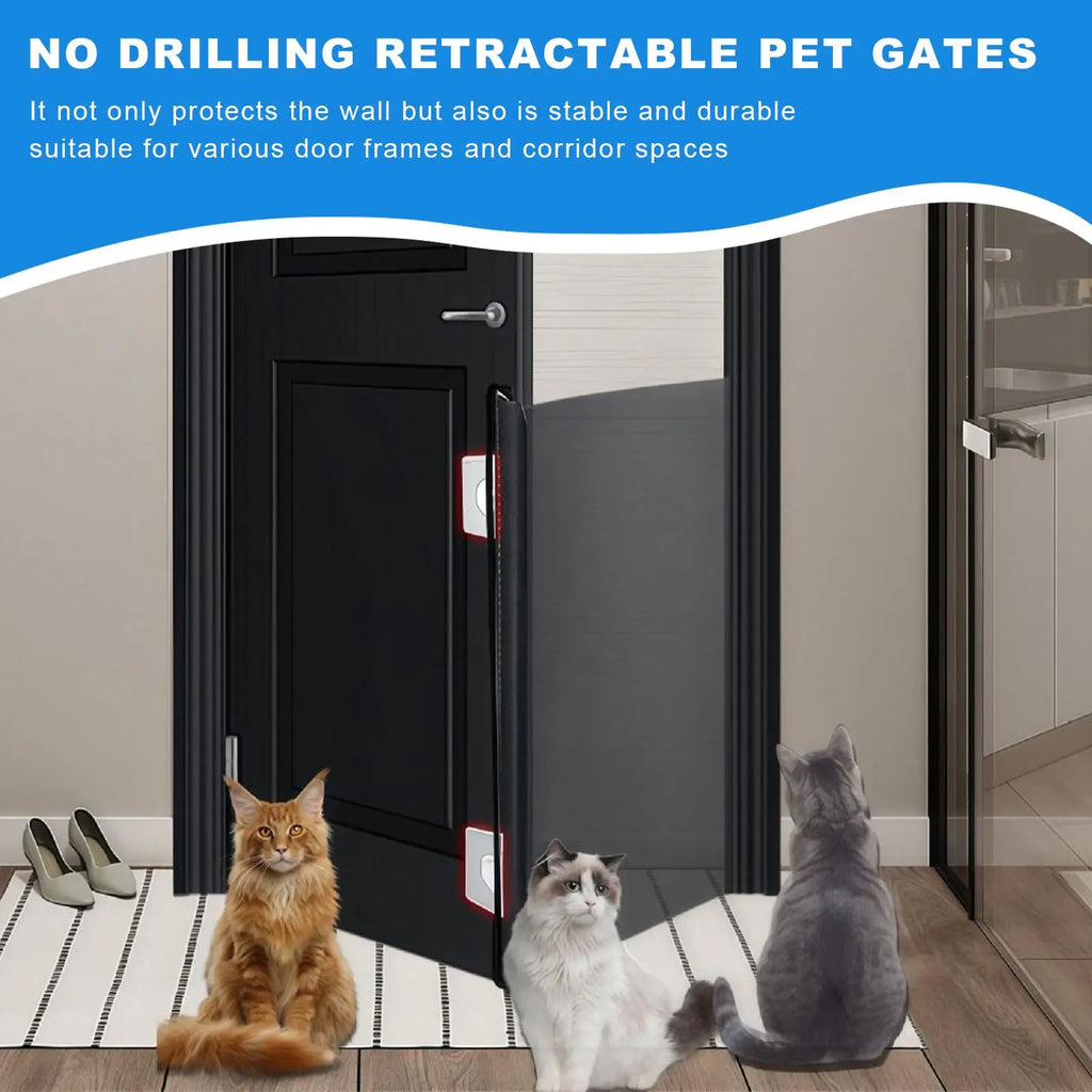 Barrière de sécurité rétractable pour animaux de compagnie