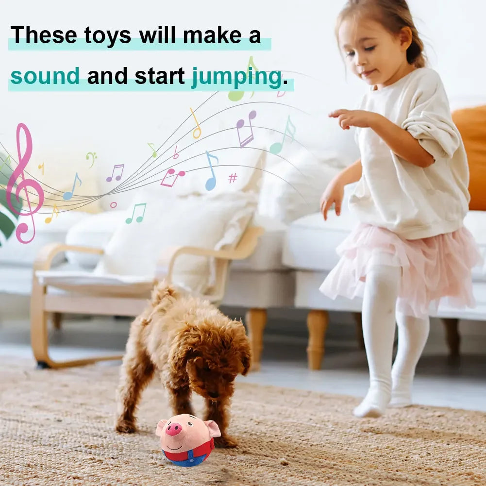 Balle électronique pour chien, balle rebondissante avec musique et vibrations