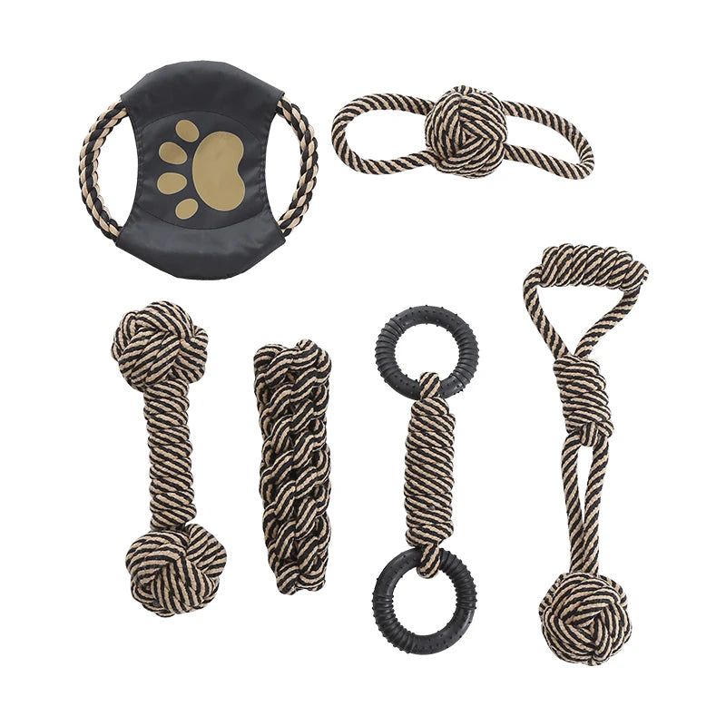 Jouet pour chien en corde de coton, adapté aux chiens de petite et moyenne taille