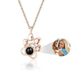 Collier photo personnalisé avec gravure et nom