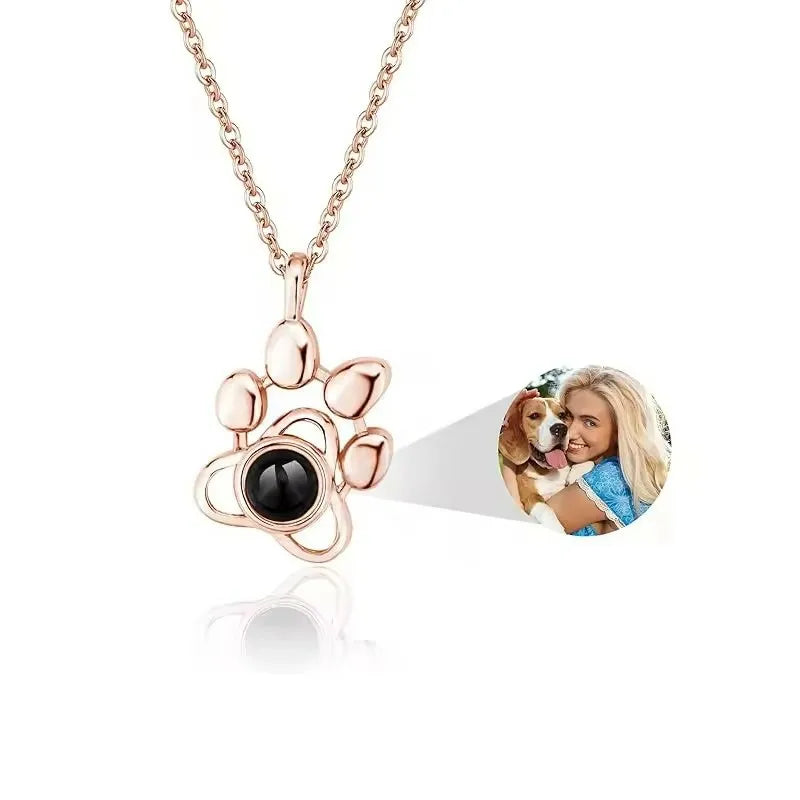 Collier photo personnalisé avec gravure et nom