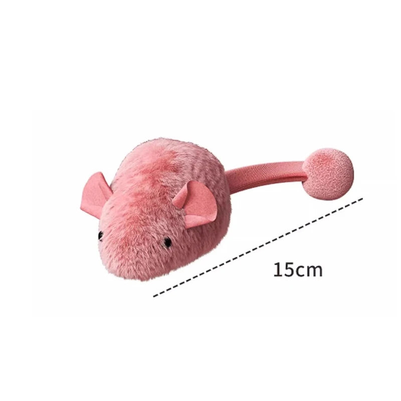 Souris en peluche interactive pour chat