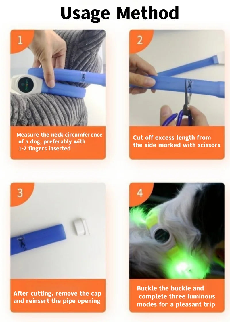 Collier lumineux LED étanche en PVC