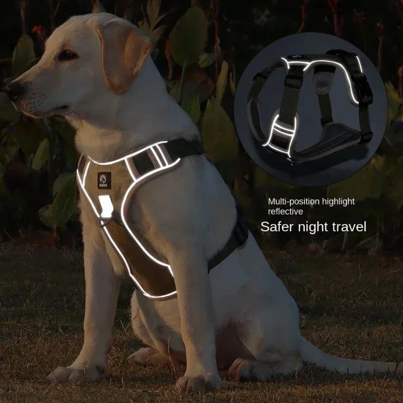 Harnais réfléchissant pour chien, taille moyenne à grande