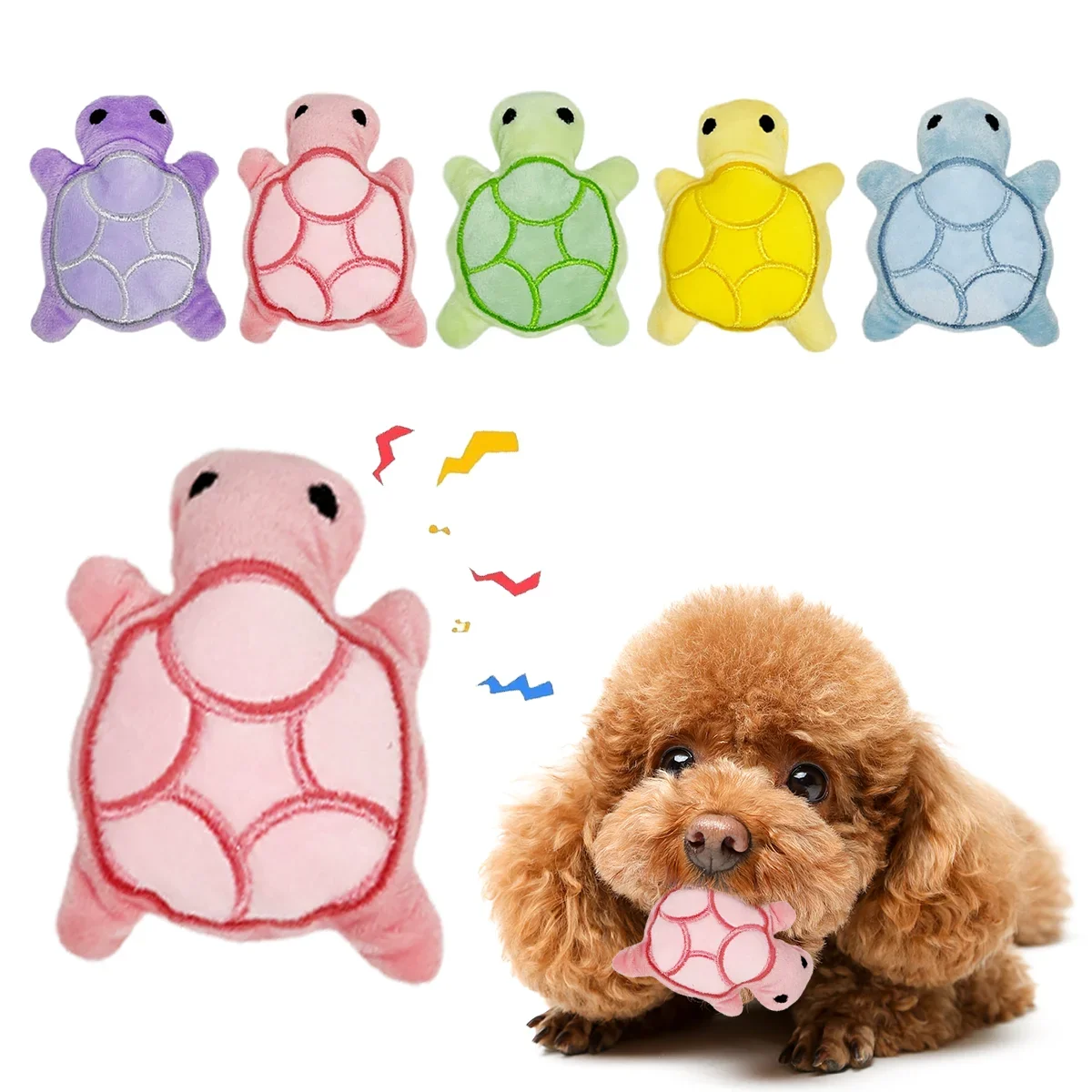 Mini Tortue en peluche à mâcher pour chiots