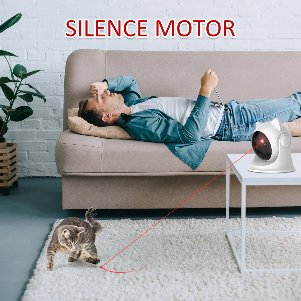 Jouet Laser Automatique Rechargeable pour Chat — 3 Modes