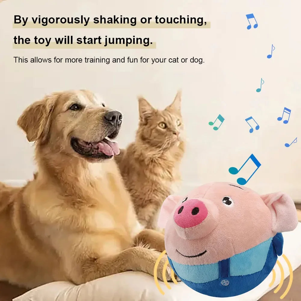 Balle électronique pour chien, balle rebondissante avec musique et vibrations