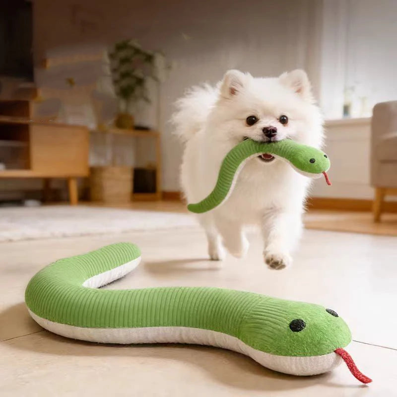 Dog Toy Snake Interactive Crinkle Sound Toy Kitten  Kick Toy Interactive Pet Toy for Indoor Cats 16.5 Inches Pet Supplies