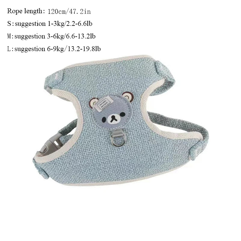 Laisse pour chien Winnie l'Ourson, harnais pour chat, laisse pour promener un petit chien