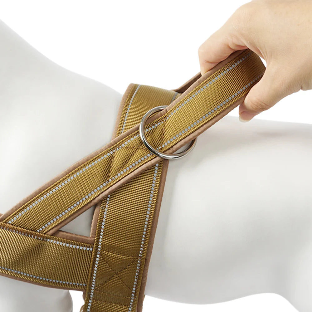Harnais tactique anti-traction pour chien - Nylon ajustable pour grands chiens