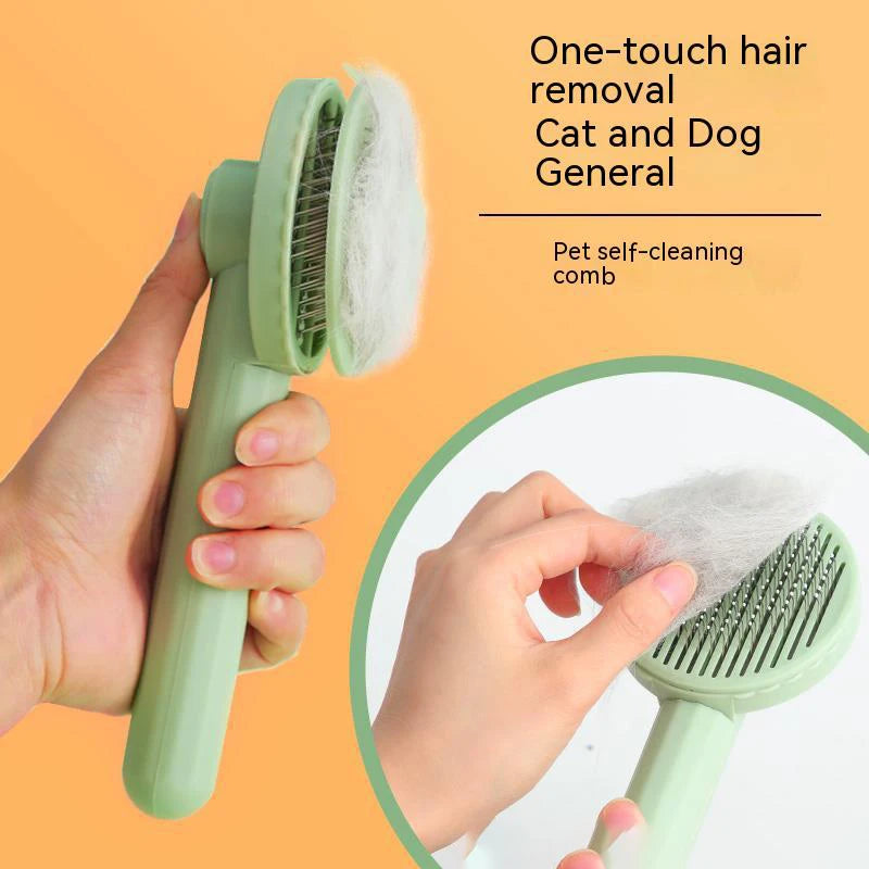 Brosse à poils pour chiens et chats, peigne en acier inoxydable pour le toilettage et l'entretien des chats à poils longs