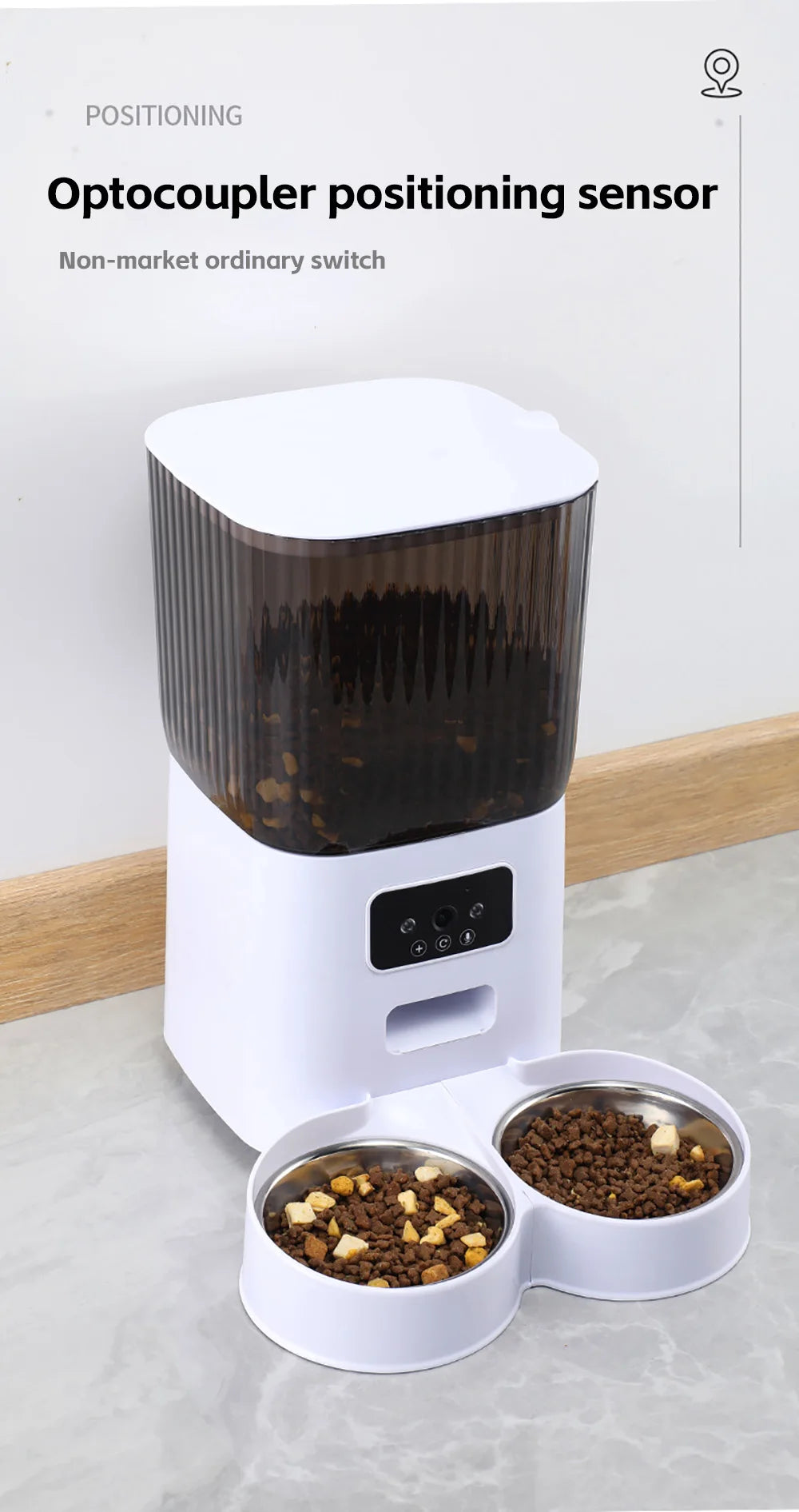 Distributeur automatique de croquettes 5L avec caméra