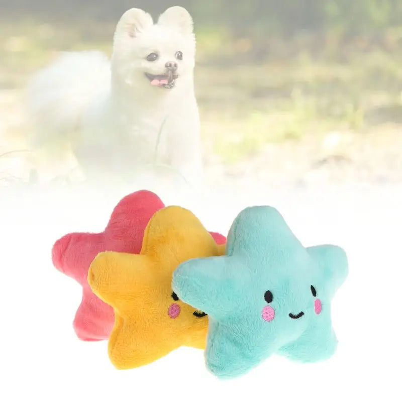 Peluche en forme de nuage et d'étoile, doux et sonore, à mâcher pour chien et chiot