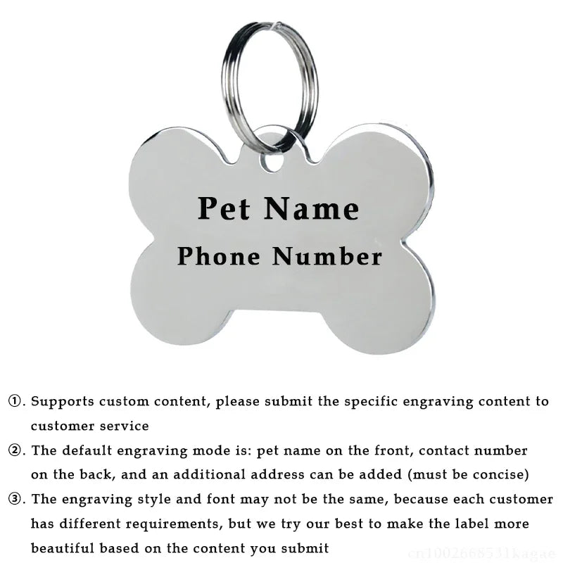 Plaque d'identification personnalisée pour chien et chat