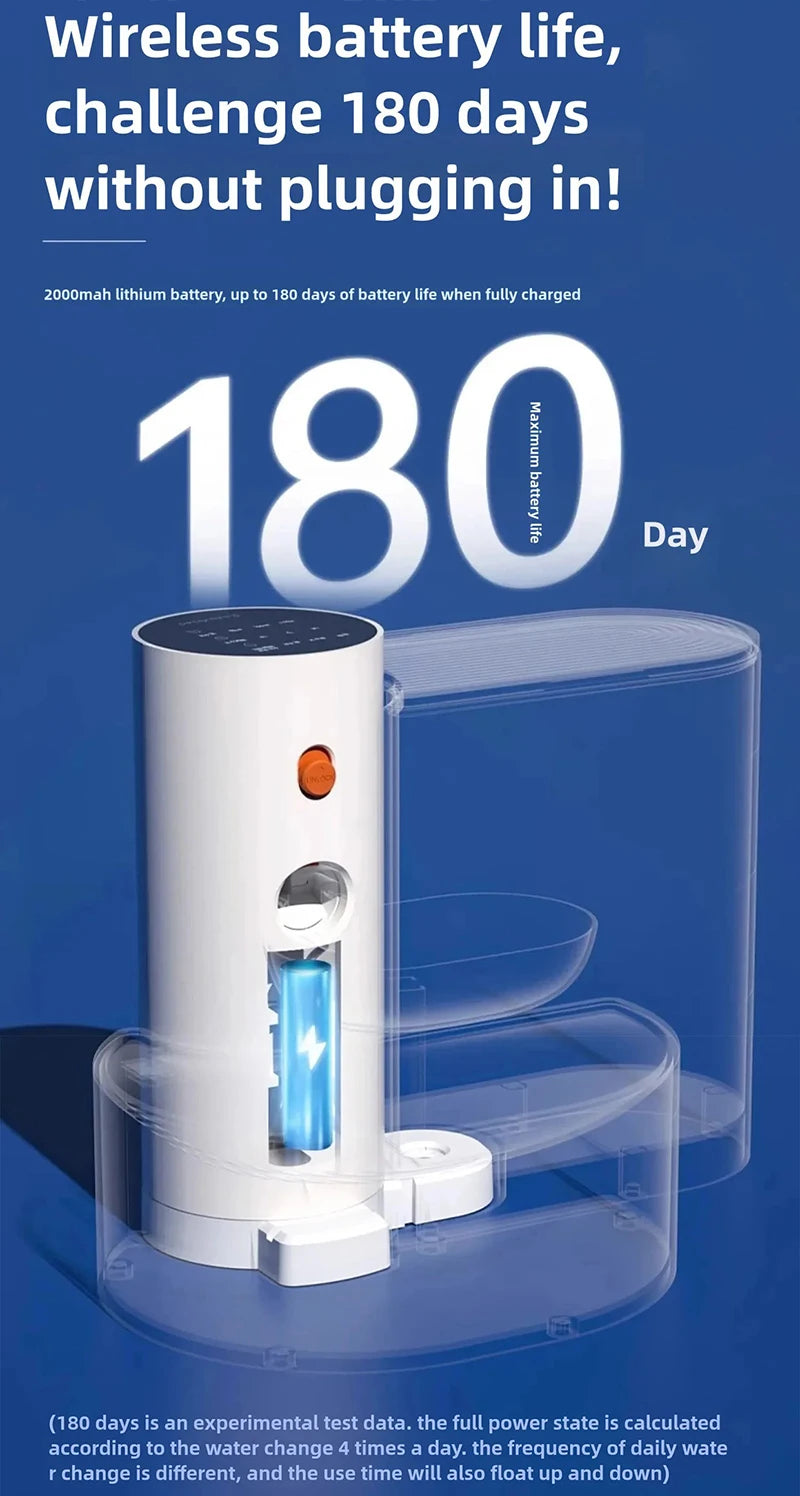Fontaine à eau avec distributeur d'eau en mouvement, sans fil