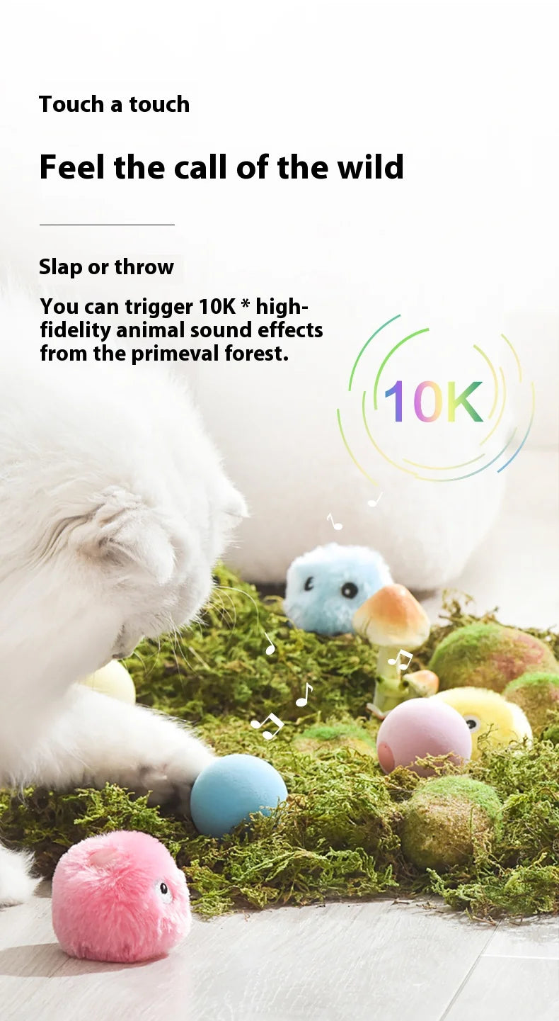 Balle interactive pour chat intelligent