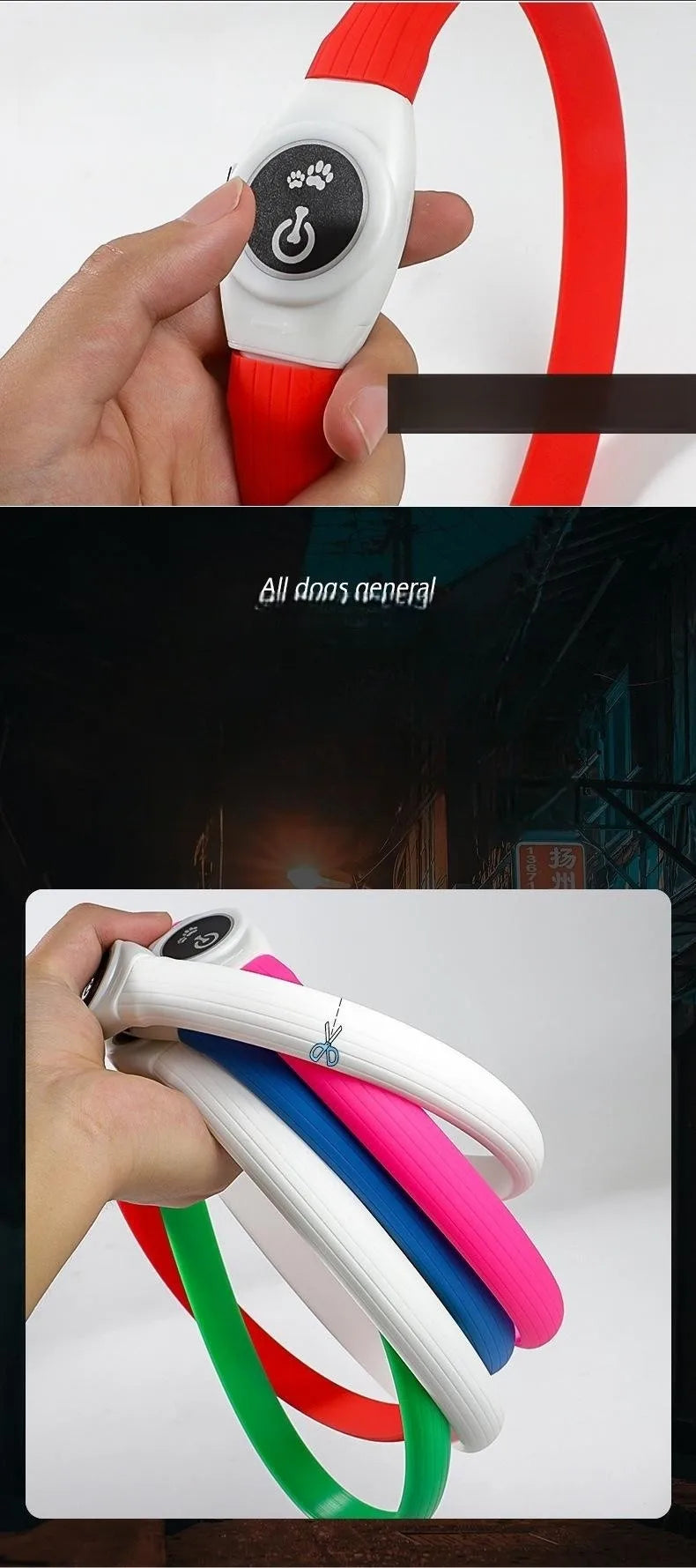 Collier lumineux LED étanche en PVC