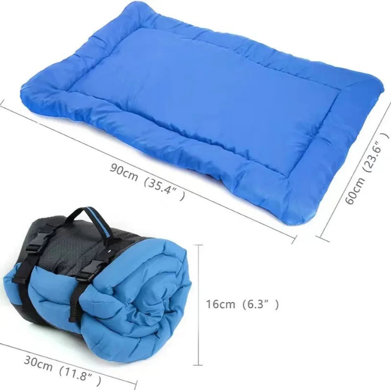 Coussin de couchage portable, imperméable et antidérapant pour animaux de compagnie
