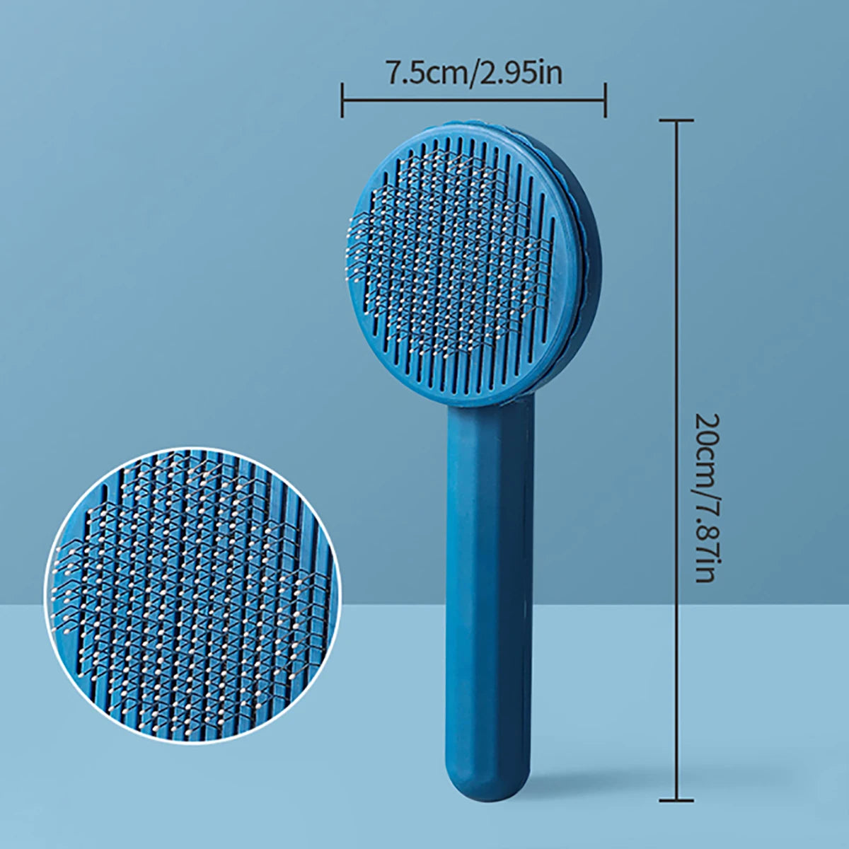 Brosse à poils pour chiens et chats, peigne en acier inoxydable pour le toilettage et l'entretien des chats à poils longs