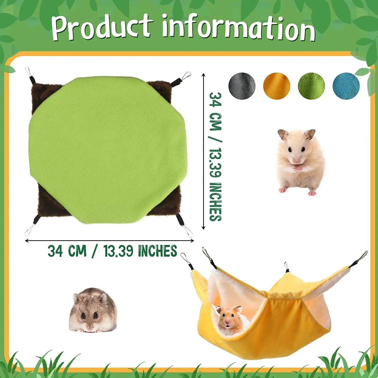 Hamac double couche pour animaux de compagnie, lit-balançoire chaud pour furet hamster, lit-balançoire pour chats et rongeurs, fournitures pour animaux de compagnie