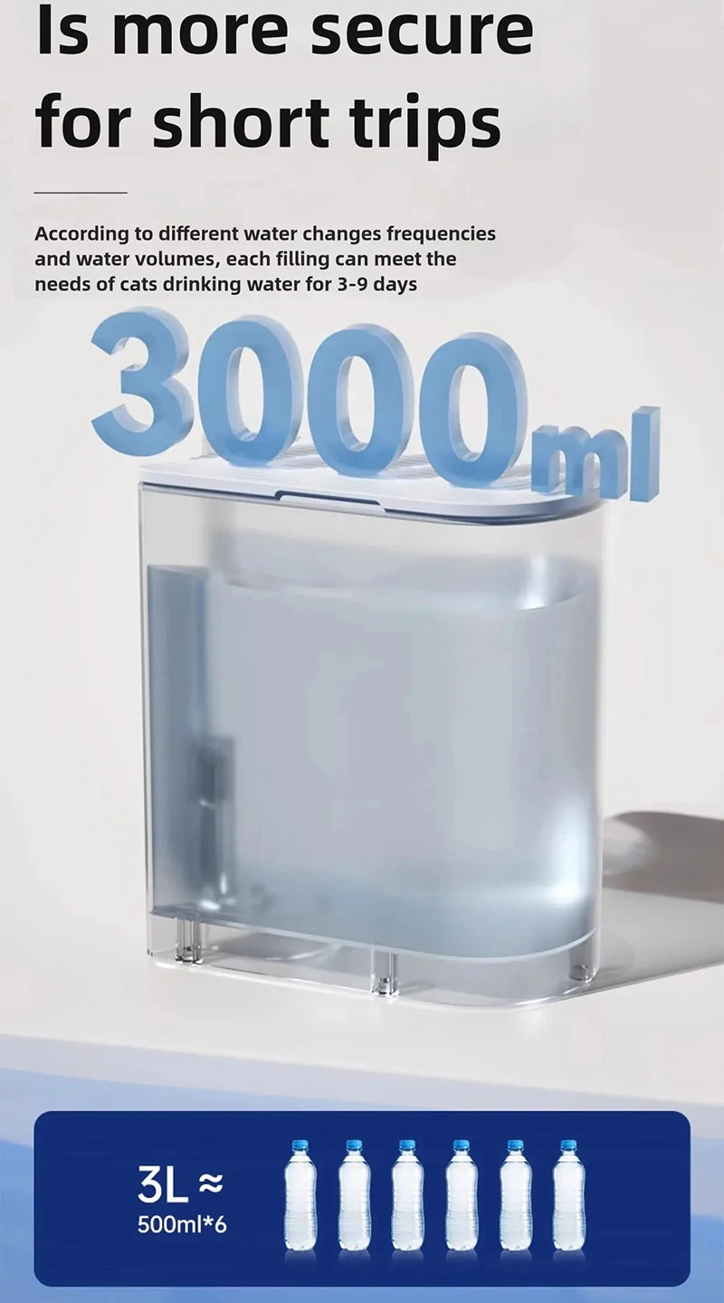 Fontaine à eau avec distributeur d'eau en mouvement, sans fil