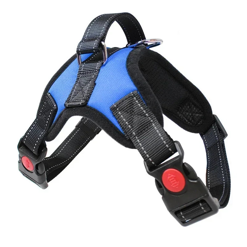 Harnais de selle réfléchissant et réglable pour chien, anti-traction