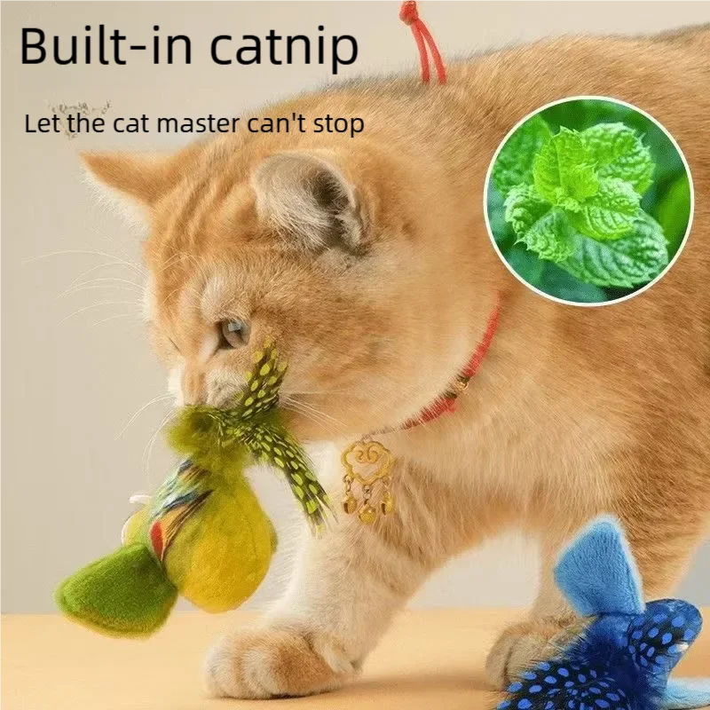 Oiseau interactif électrique en peluche avec gazouillis et ailes battantes