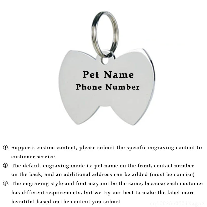 Plaque d'identification personnalisée pour chien et chat