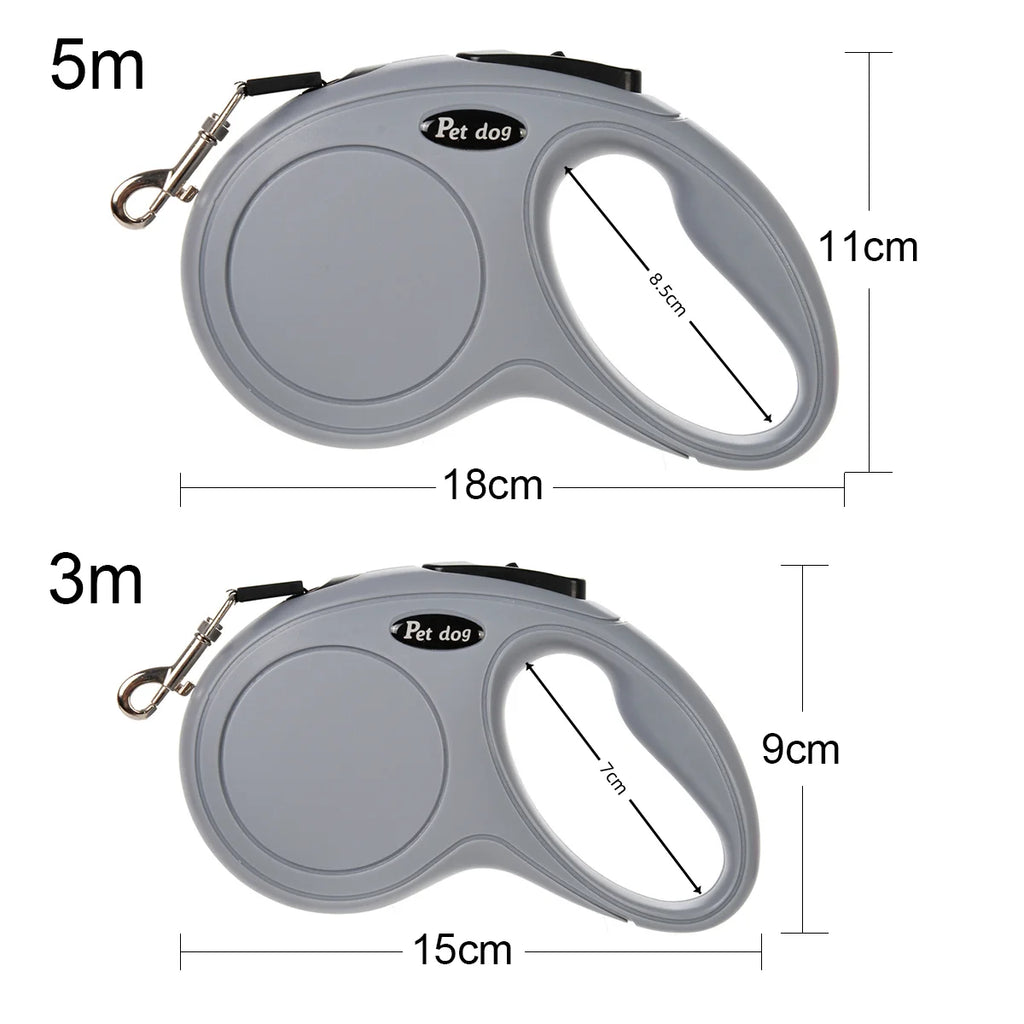 Laisse automatique rétractable pour chiens de petite et moyenne taille