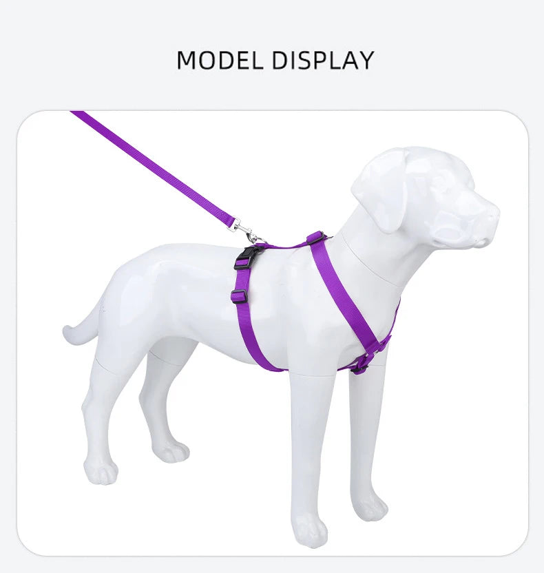 Harnais pour chien ajustable, souple et léger en forme de H, lavable