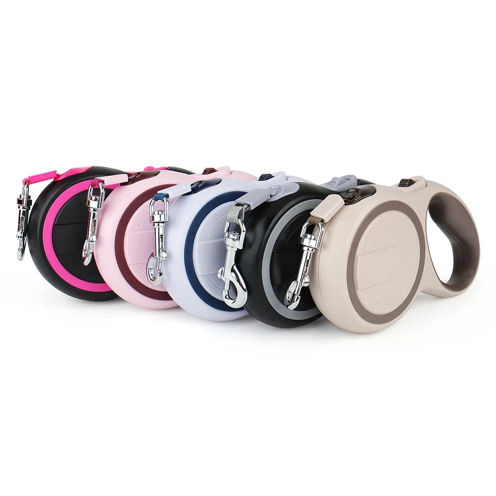 Laisse pour chien de 3 m ou 5 m en nylon résistant, pour chiots, chiens de petite, moyenne et grande taille