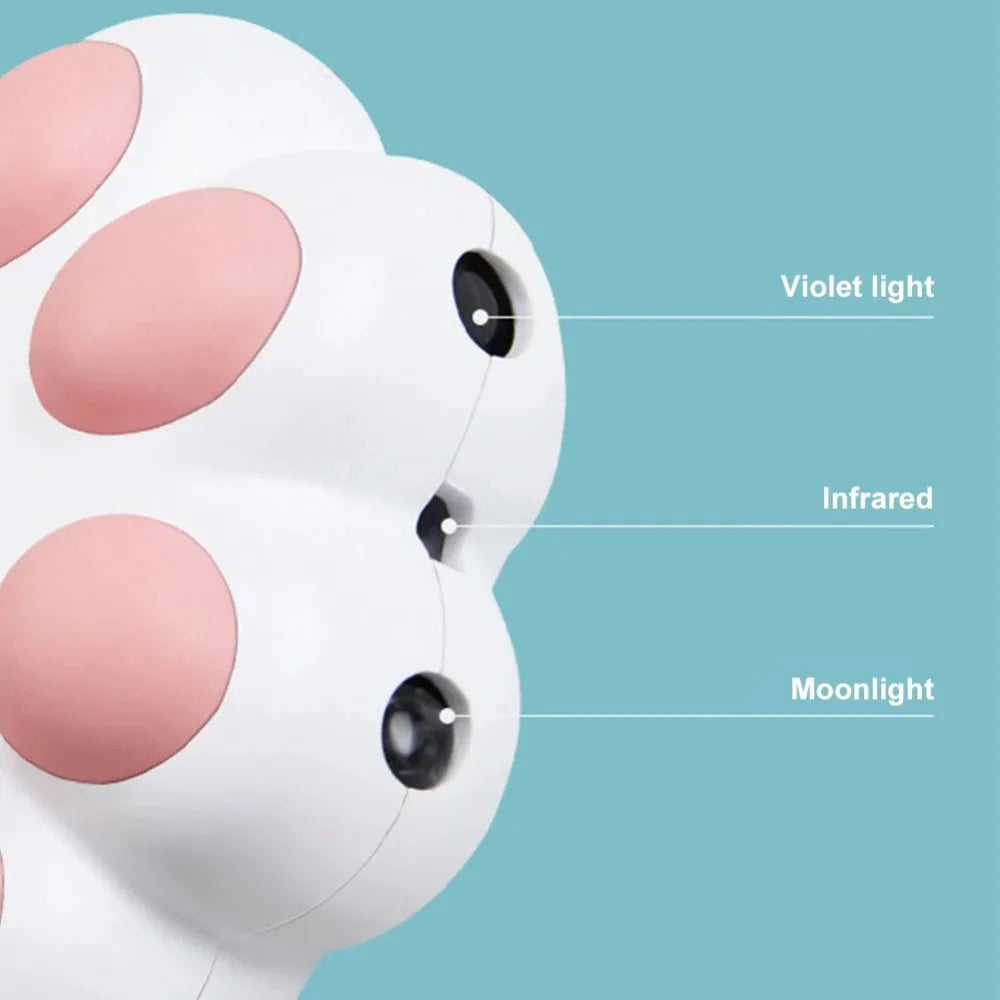 Jouet laser en forme de patte pour chat, rechargeable par USB