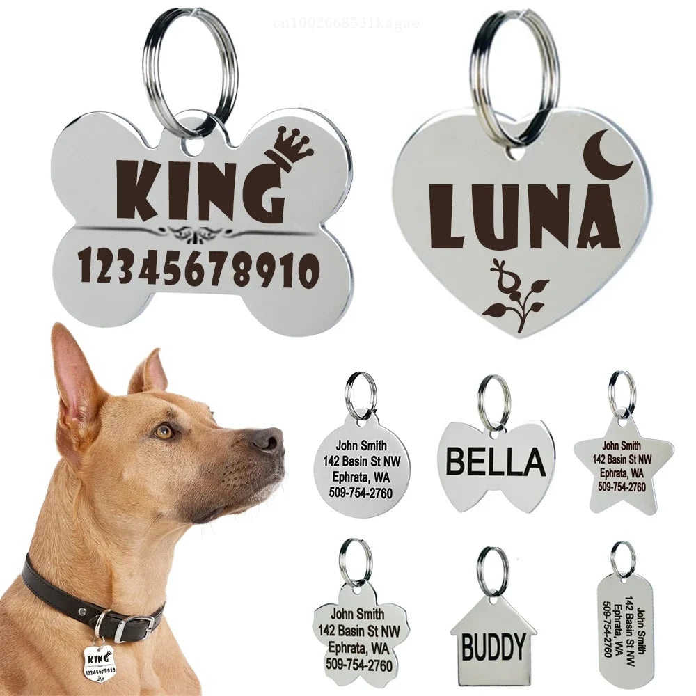 Plaque d'identification personnalisée pour chien et chat