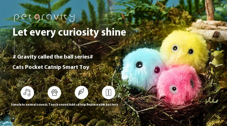 Balle interactive pour chat intelligent