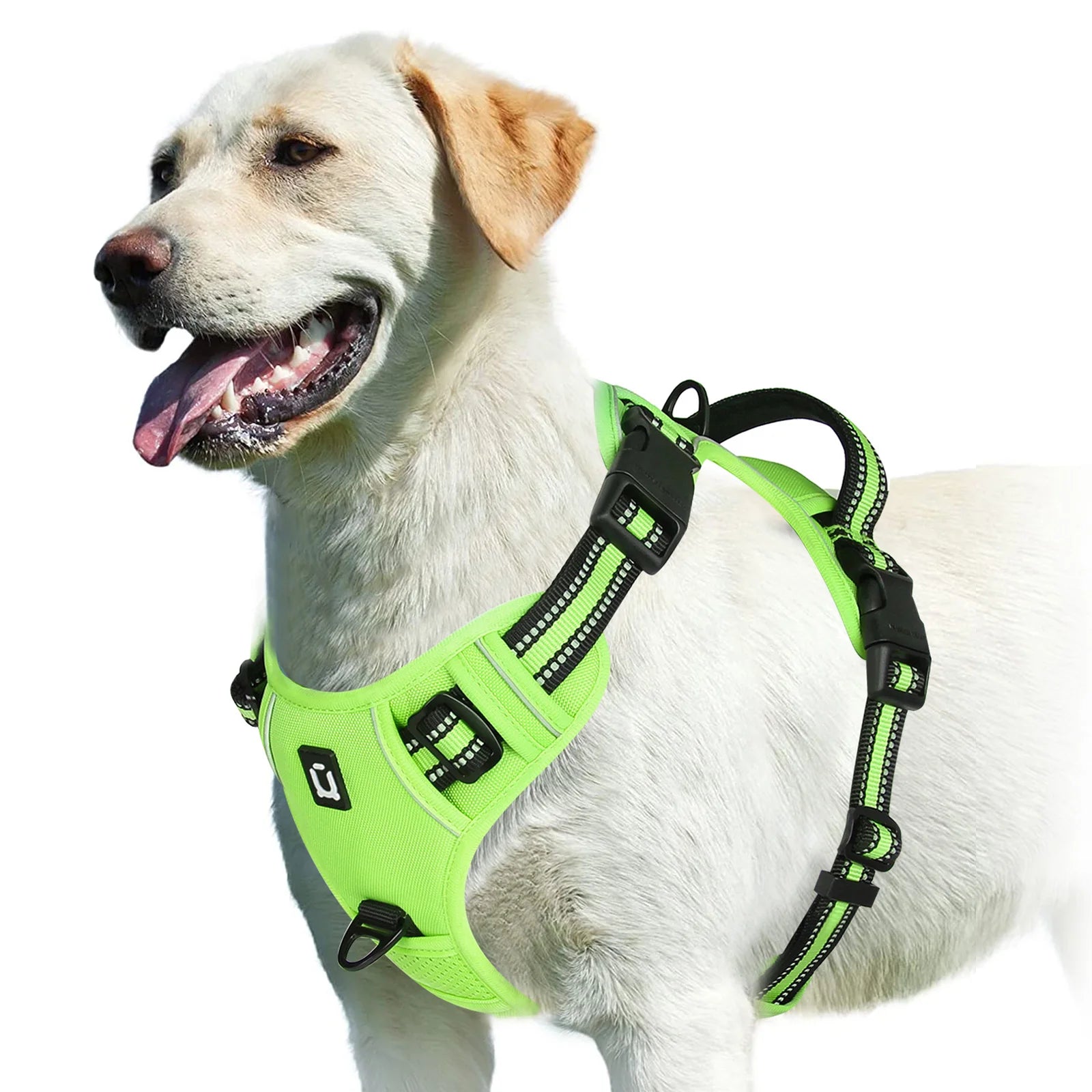 Harnais anti-traction pour chien, gilet rembourré doux et ajustable avec poignée de contrôle facile