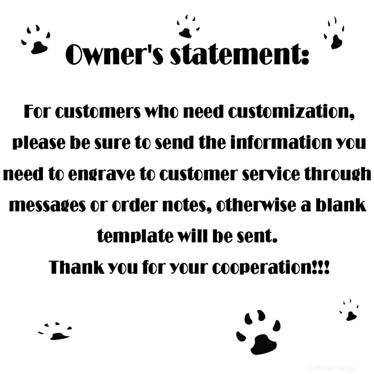 Plaque d'identification personnalisée pour chien et chat