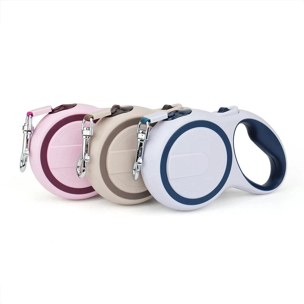 Laisse pour chien de 3 m ou 5 m en nylon résistant, pour chiots, chiens de petite, moyenne et grande taille