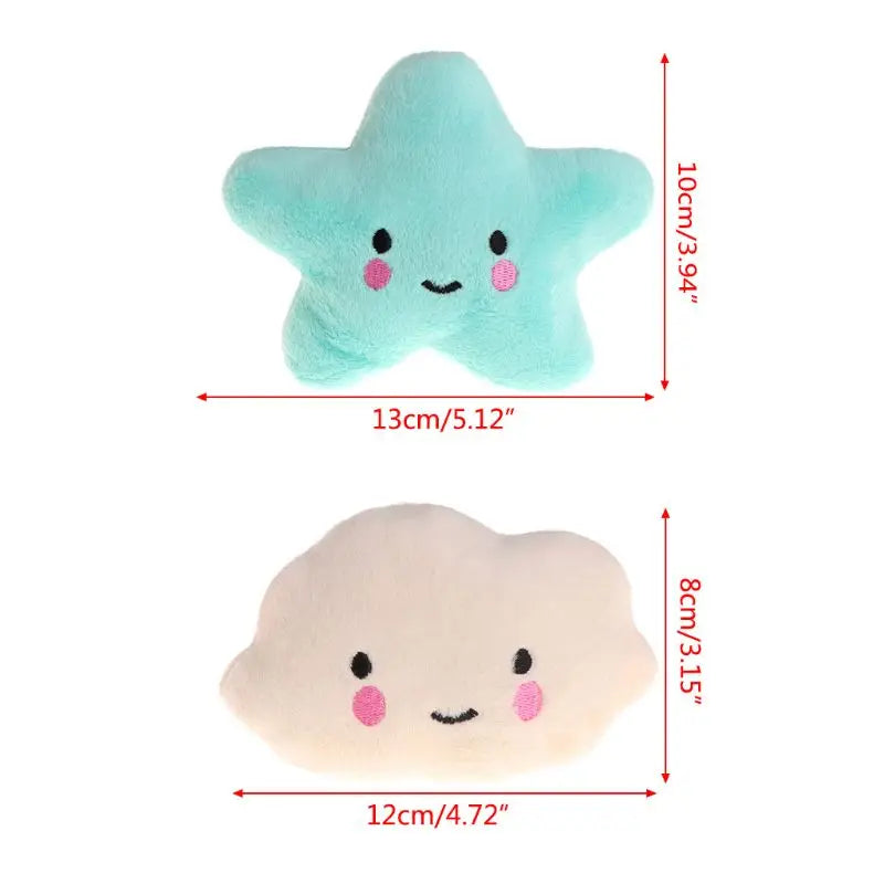 Peluche en forme de nuage et d'étoile, doux et sonore, à mâcher pour chien et chiot