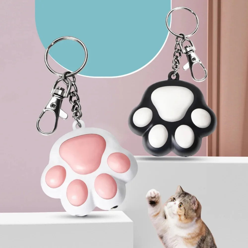 Jouet laser en forme de patte pour chat, rechargeable par USB
