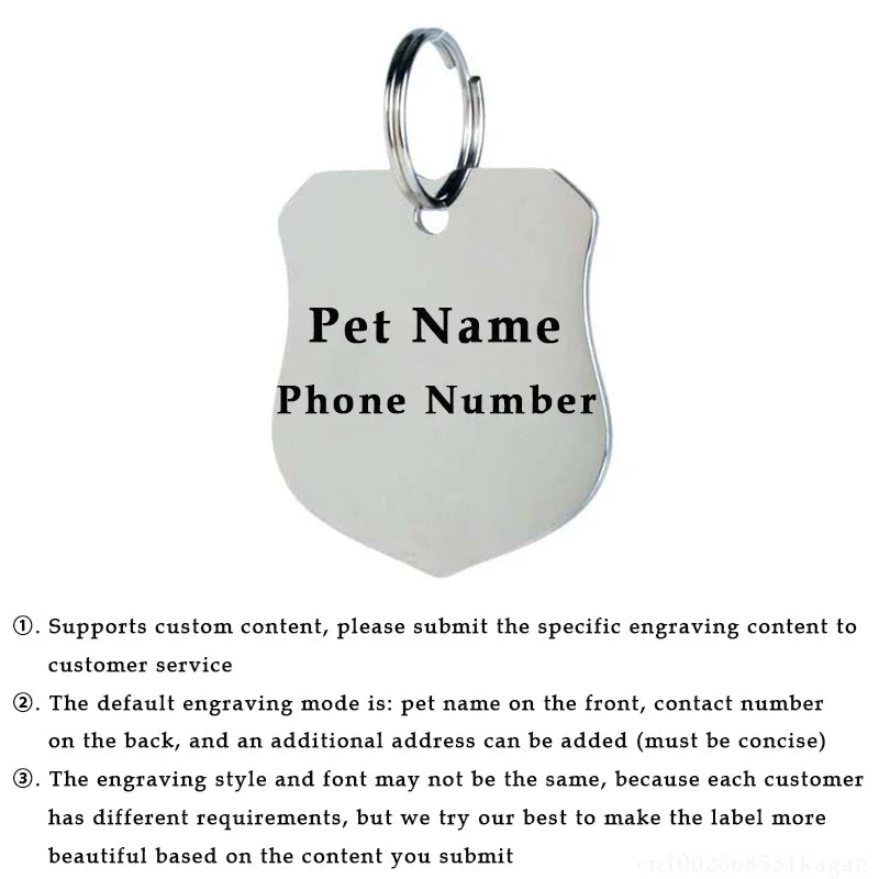 Plaque d'identification personnalisée pour chien et chat