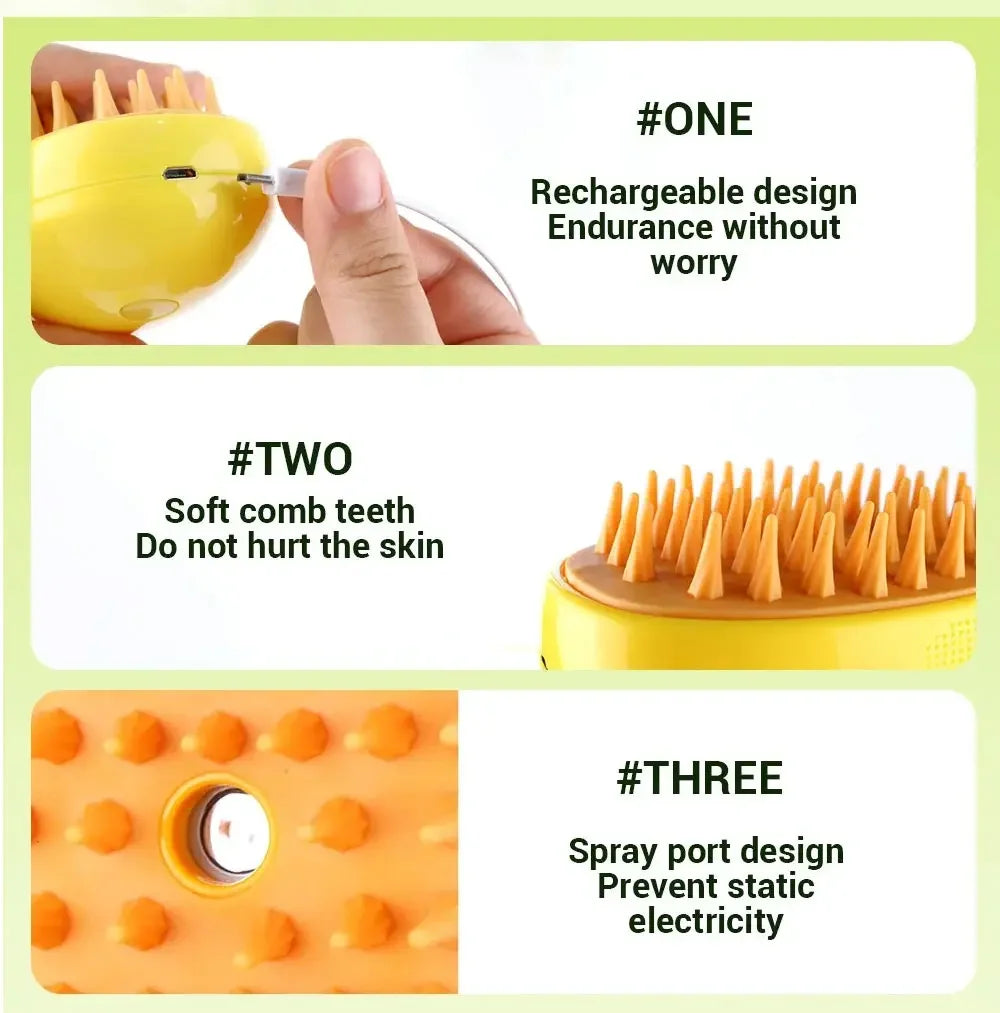 Brosse vapeur pour chat et chien