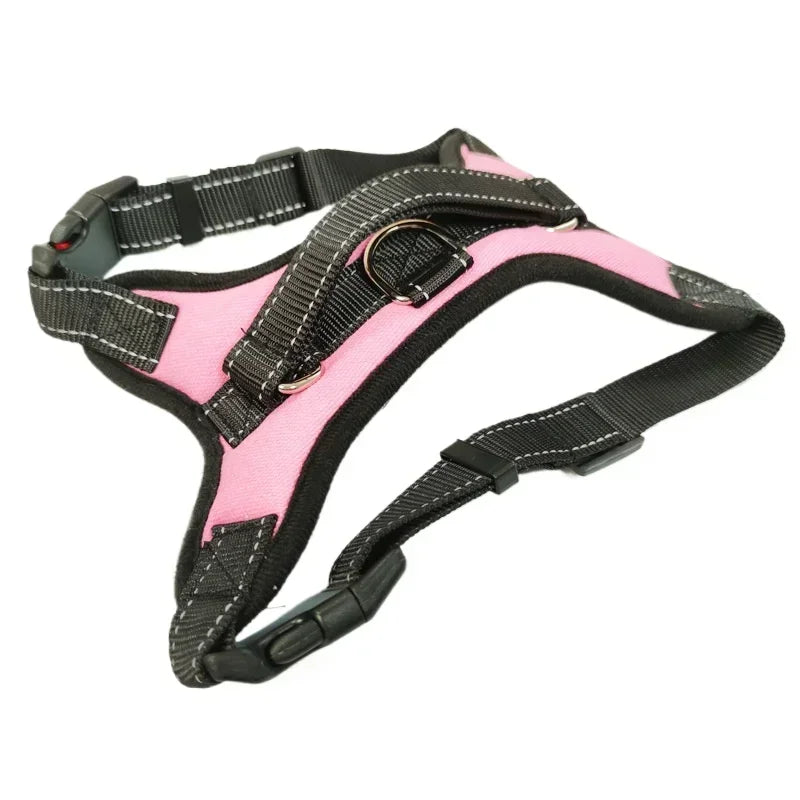 Harnais de selle réfléchissant et réglable pour chien, anti-traction