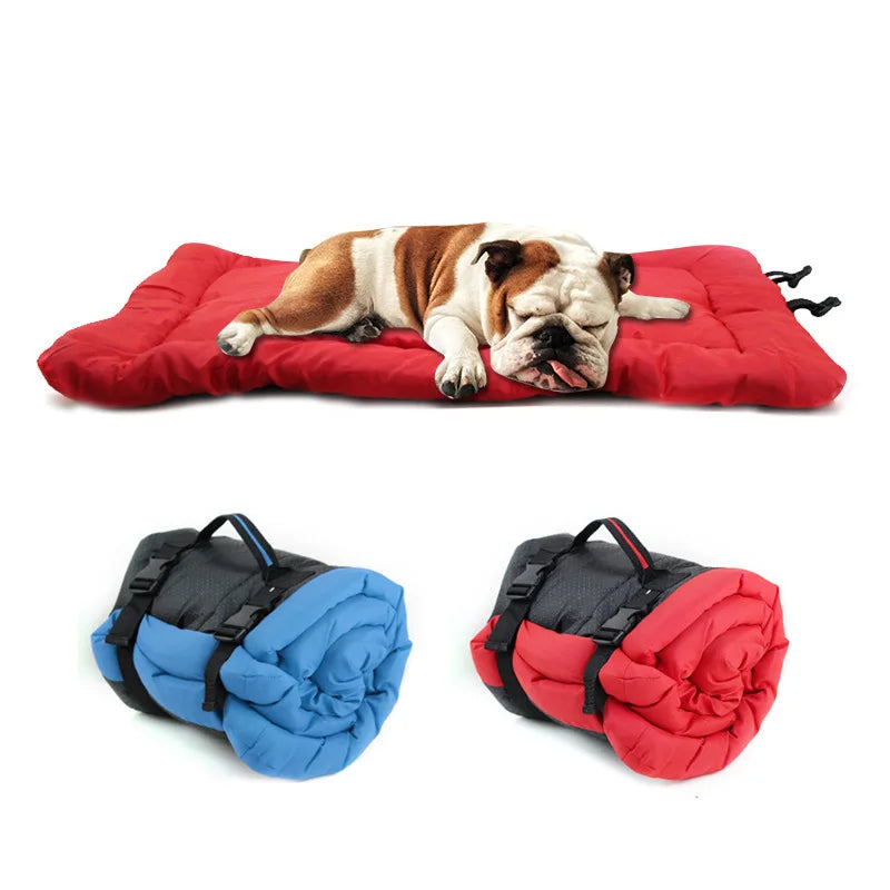Coussin de couchage portable, imperméable et antidérapant pour animaux de compagnie